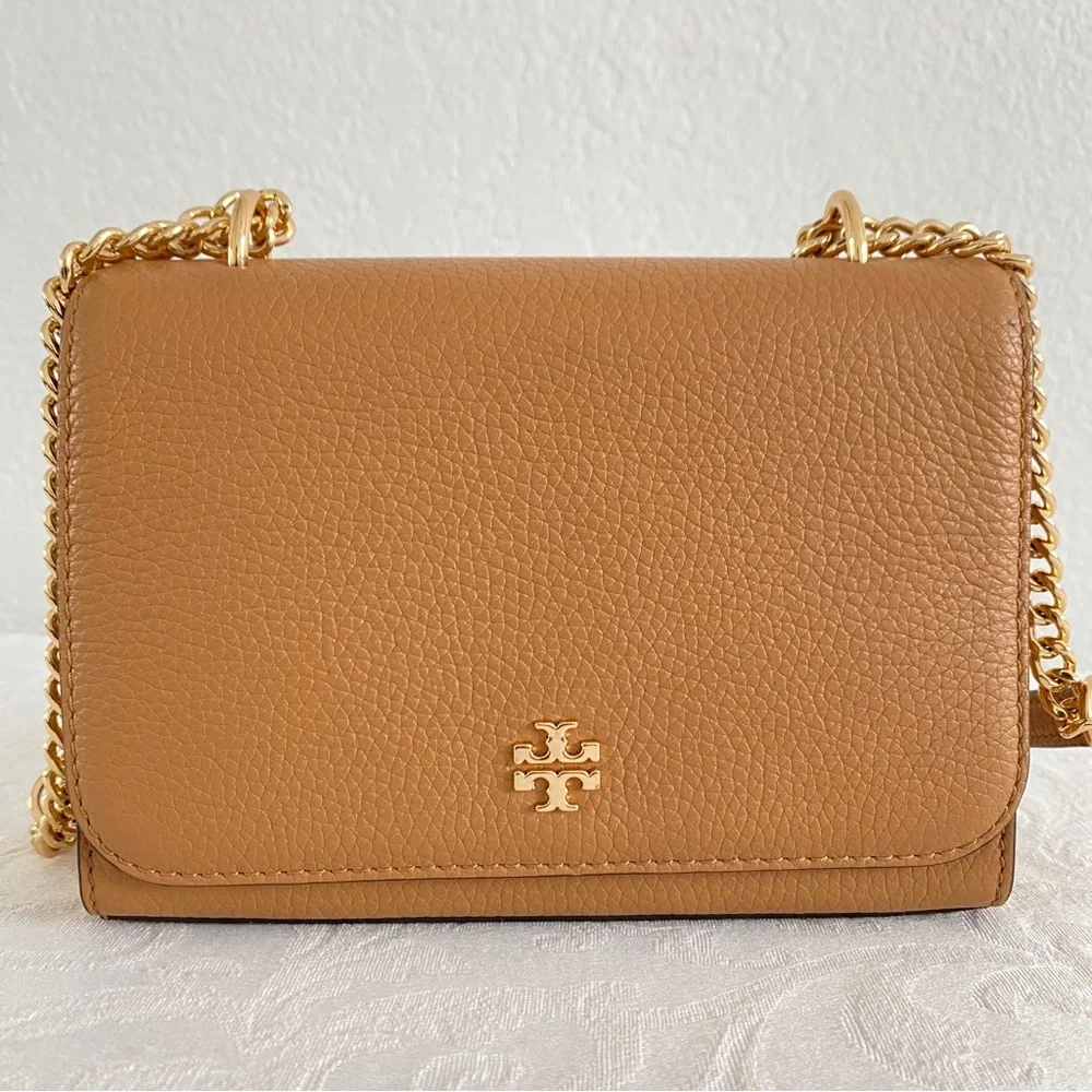 Tory Burch Chain strap brown Leather Crossbody Bag